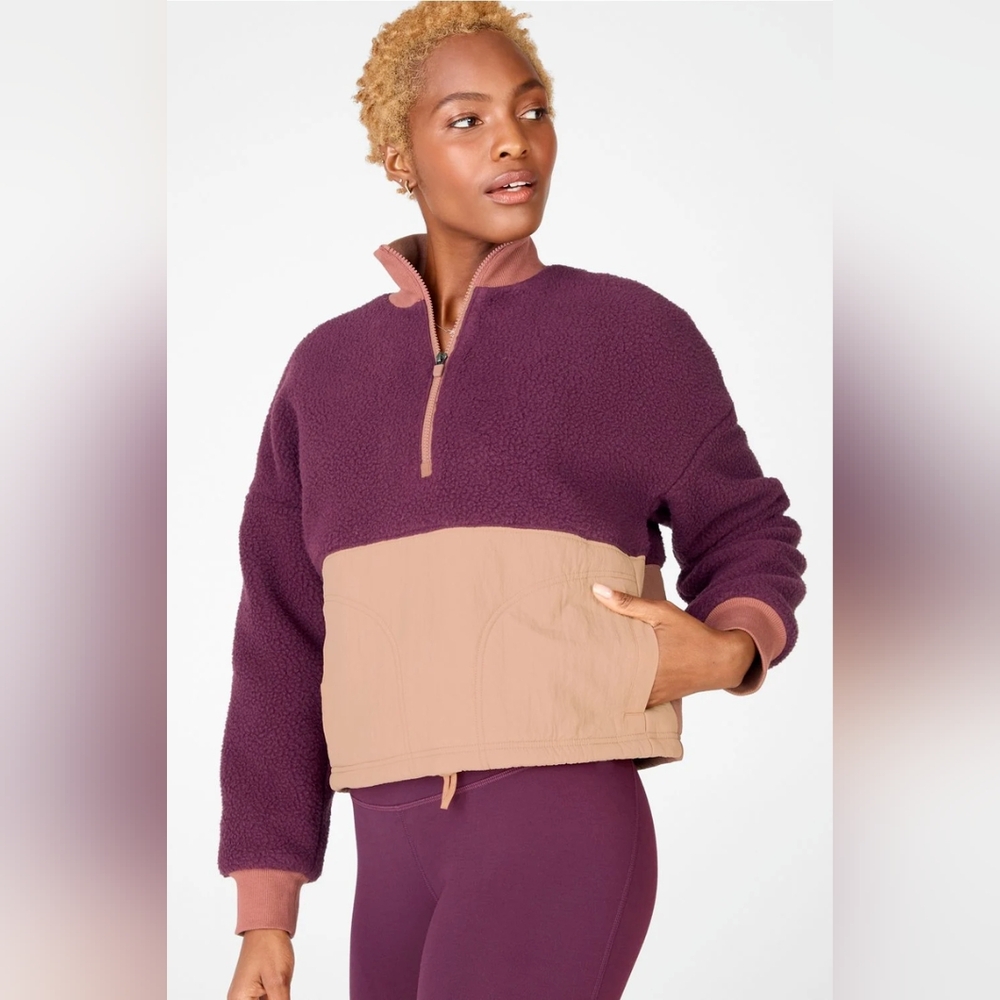 Mallory Fleece Pullover Burgundy